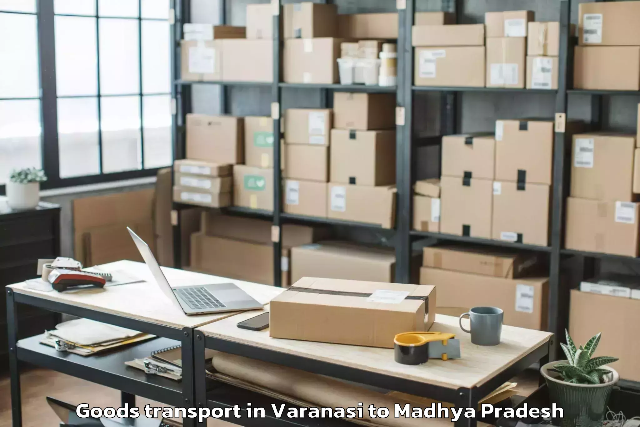 Get Varanasi to Badnagar Goods Transport